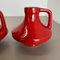 Red-Glaze Fat Lava UFO Vases attributed to Jopeko, Germany, 1970s, Set of 2 10