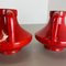 Red-Glaze Fat Lava UFO Vases attributed to Jopeko, Germany, 1970s, Set of 2, Image 12