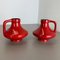 Red-Glaze Fat Lava UFO Vases attributed to Jopeko, Germany, 1970s, Set of 2, Image 15