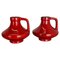 Red-Glaze Fat Lava UFO Vases attributed to Jopeko, Germany, 1970s, Set of 2, Image 1