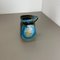 Fat Lava Green & Blue Pottery Vase by Jasba Ceramics, Germany, 1970s 3
