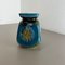 Fat Lava Green & Blue Pottery Vase by Jasba Ceramics, Germany, 1970s 7