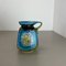 Fat Lava Green & Blue Pottery Vase by Jasba Ceramics, Germany, 1970s 4