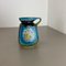 Fat Lava Green & Blue Pottery Vase by Jasba Ceramics, Germany, 1970s 2