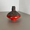 Red Black Ceramic Pottery UFO Vase attributed to Otto Keramik, Germany, 1970s 2