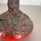 Vase UFO Poterie en Céramique Rouge et Noir attribué à Otto Keramik, Allemagne, 1970 12