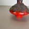 Red Black Ceramic Pottery UFO Vase attributed to Otto Keramik, Germany, 1970s 9