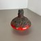 Rot-Schwarze Keramik UFO Vase, Otto Keramik zugeschrieben, Deutschland, 1970er 7