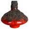 Red Black Ceramic Pottery UFO Vase attributed to Otto Keramik, Germany, 1970s 1