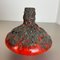 Red Black Ceramic Pottery UFO Vase attributed to Otto Keramik, Germany, 1970s, Image 11