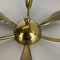 Italian Brass Theatre Wall Ceiling Light by Gio Ponti in the style of Stilnovo, Italy, 1950s 7