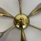 Italian Brass Theatre Wall Ceiling Light by Gio Ponti in the style of Stilnovo, Italy, 1950s 6