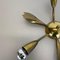 Italian Brass Theatre Wall Ceiling Light by Gio Ponti in the style of Stilnovo, Italy, 1950s 5