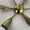 Italian Brass Theatre Wall Ceiling Light by Gio Ponti in the style of Stilnovo, Italy, 1950s 15