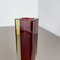 Large Red Murano Glass Sommerso Cube Vase by Flavio Poli, Italy, 1970s 16