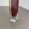 Grand Vase Sommerso Cube en Verre de Murano Rouge par Flavio Poli, Italie, 1970s 17