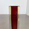 Large Red Murano Glass Sommerso Cube Vase by Flavio Poli, Italy, 1970s 7