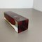 Grand Vase Sommerso Cube en Verre de Murano Rouge par Flavio Poli, Italie, 1970s 18