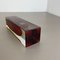 Large Red Murano Glass Sommerso Cube Vase by Flavio Poli, Italy, 1970s 18