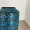 Fat Lava Blue Floor Vase from Scheurich, Germany Wgp, 1970s, Image 10