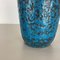 Fat Lava Blue Floor Vase from Scheurich, Germany Wgp, 1970s 17