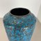 Fat Lava Blue Floor Vase from Scheurich, Germany Wgp, 1970s 12