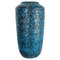 Fat Lava Blue Floor Vase from Scheurich, Germany Wgp, 1970s 1