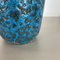 Fat Lava Blue Floor Vase from Scheurich, Germany Wgp, 1970s 5