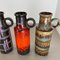 Vintage Fat Lava Pottery Vases attributed to Scheurich, Germany, 1970s, Set of 4 13