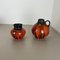 Red Black Pottery Vases attributed to Steuler Ceramics, Germany, 1970s, Set of 2 4