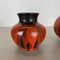 Red Black Pottery Vases attributed to Steuler Ceramics, Germany, 1970s, Set of 2 6