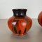 Red Black Pottery Vases attributed to Steuler Ceramics, Germany, 1970s, Set of 2, Image 6