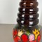 Grand Vase Floral Multicolore Fat Lava attribué à Scheurich, 1970s 7