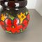 Large Fat Lava Multi-Color Floral Floor Vase attributed to Scheurich, 1970s 10