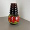 Large Fat Lava Multi-Color Floral Floor Vase attributed to Scheurich, 1970s 4