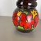 Large Fat Lava Multi-Color Floral Floor Vase attributed to Scheurich, 1970s 5