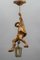 Lampada a sospensione con alpinista in legno intagliato e lanterna, Germania, anni '30, Immagine 8