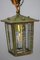 German Pendant Light with Carved Wood Mountain Climber and Lantern Figure, 1930s, Image 12