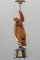 Lámpara colgante figurativa con figura de alpinista tallada y farol, Alemania, años 70, Imagen 4
