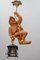 Lámpara colgante figurativa con figura de alpinista tallada y farol, Alemania, años 70, Imagen 8
