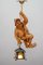 Lámpara colgante figurativa con figura de alpinista tallada y farol, Alemania, años 70, Imagen 13