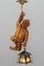 Lámpara colgante figurativa con figura de alpinista tallada y farol, Alemania, años 70, Imagen 5