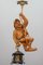 Lámpara colgante figurativa con figura de alpinista tallada y farol, Alemania, años 70, Imagen 10