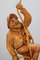 Lámpara colgante figurativa con figura de alpinista tallada y farol, Alemania, años 70, Imagen 11
