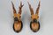 Carved Roe Deer Heads Wall Mounts, Germany, 1930s, Set of 2, Image 2