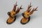 Carved Roe Deer Heads Wall Mounts, Germany, 1930s, Set of 2, Image 10