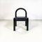 Modern Italian Chairs in Black Lacquered Wood & Black Leather, 1980s, Set of 6 3