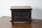 Antique Oak Peg Jointed Side Table with Relief Carved Panels 4