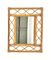 Mid-Century Italian Rectangular Wall Mirror in Bamboo and Rattan, 1960s, Image 4