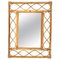 Specchio da parete rettangolare Mid-Century in bambù e vimini, Italia, anni '60, Immagine 1